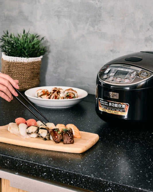 جهاز طهي الأرز الإلكتروني من زوجيروشي، سعة 1.8 لتر - أسود معدني