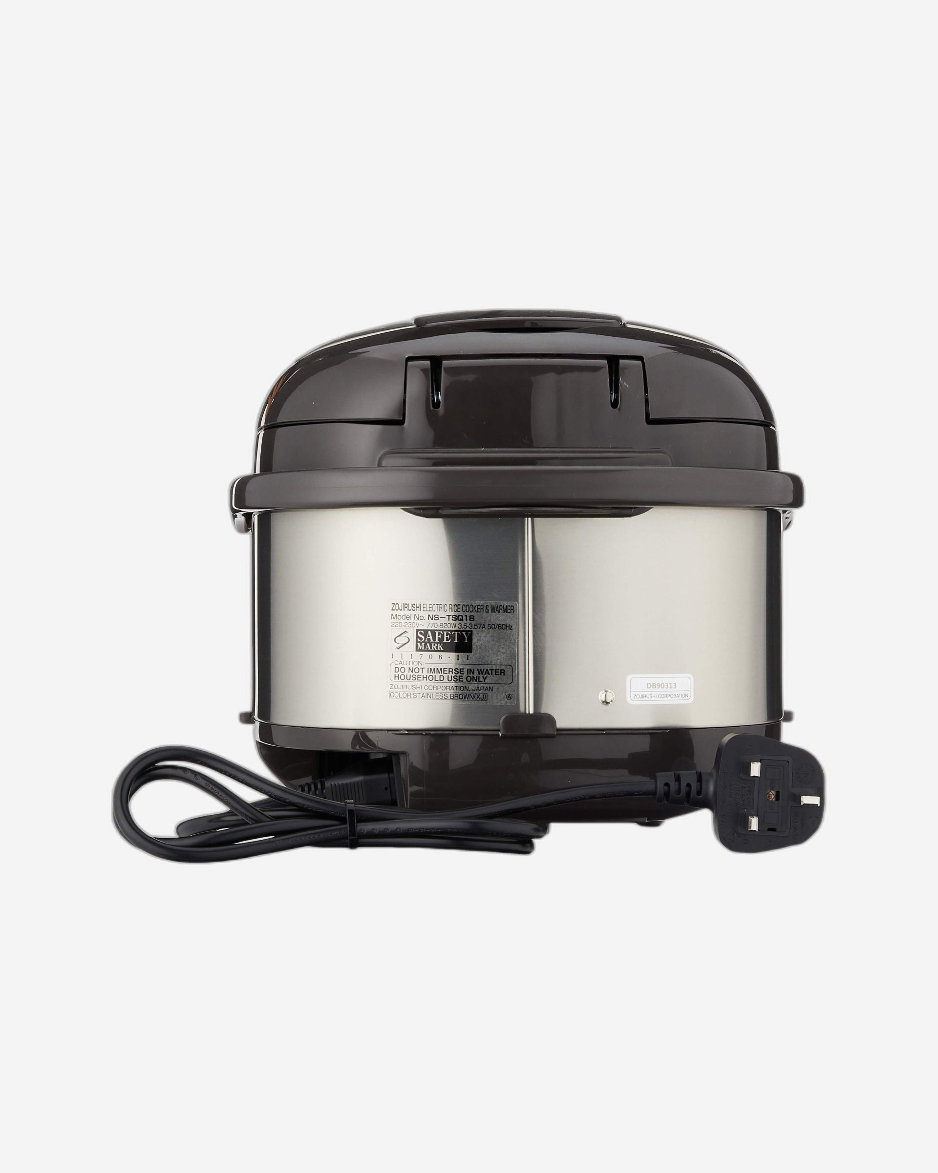 سخان أرز إلكتروني سعة 1.8 لتر، لون بني من الفولاذ المقاوم للصدأ