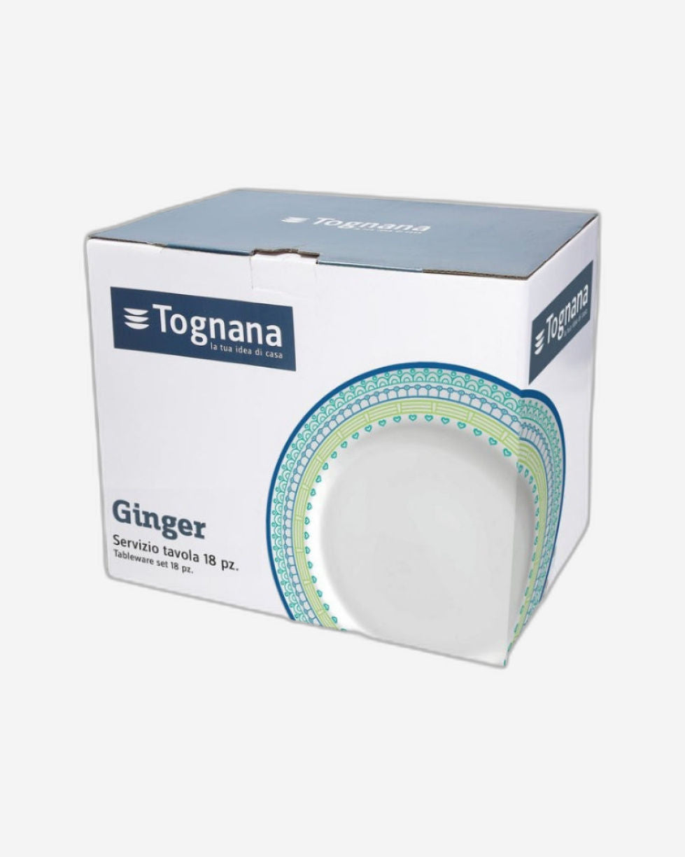 طقم طاولة توجنانا ١٨ قطعة - أوليمبيا جينجر