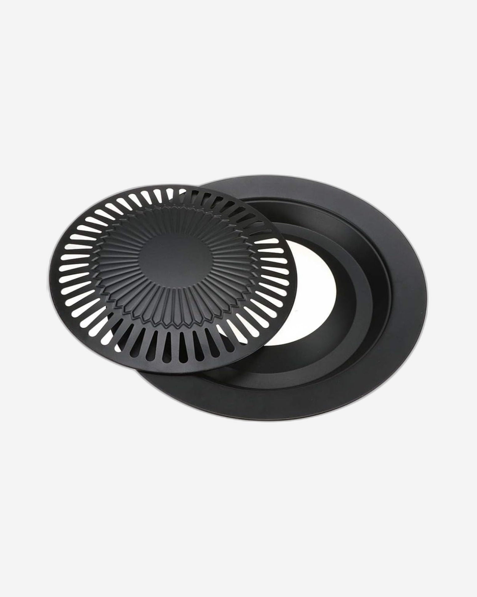 شواية كويزين آرت بدون دخان، طقم من قطعتين | شواية غير لاصقة وصينية تجميع تنقيط | أساسيات الطبخ الداخلي