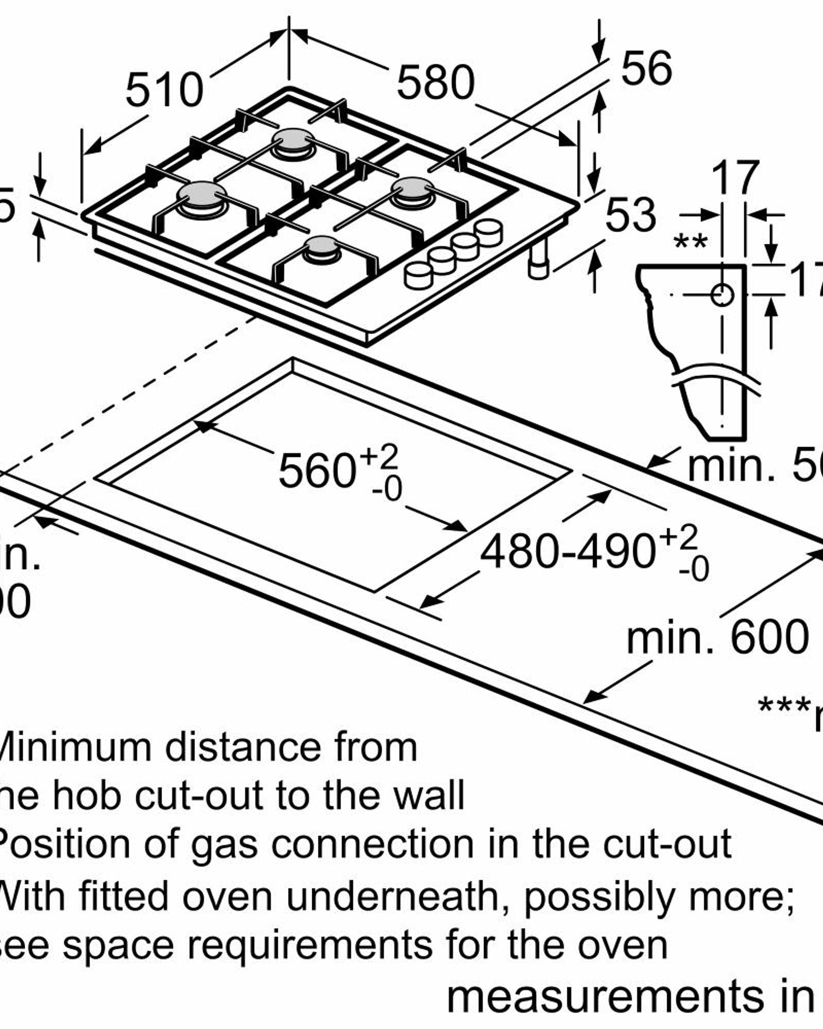 موقد كهربائي مدمج من بوش، سلسلة 2، 60 سم