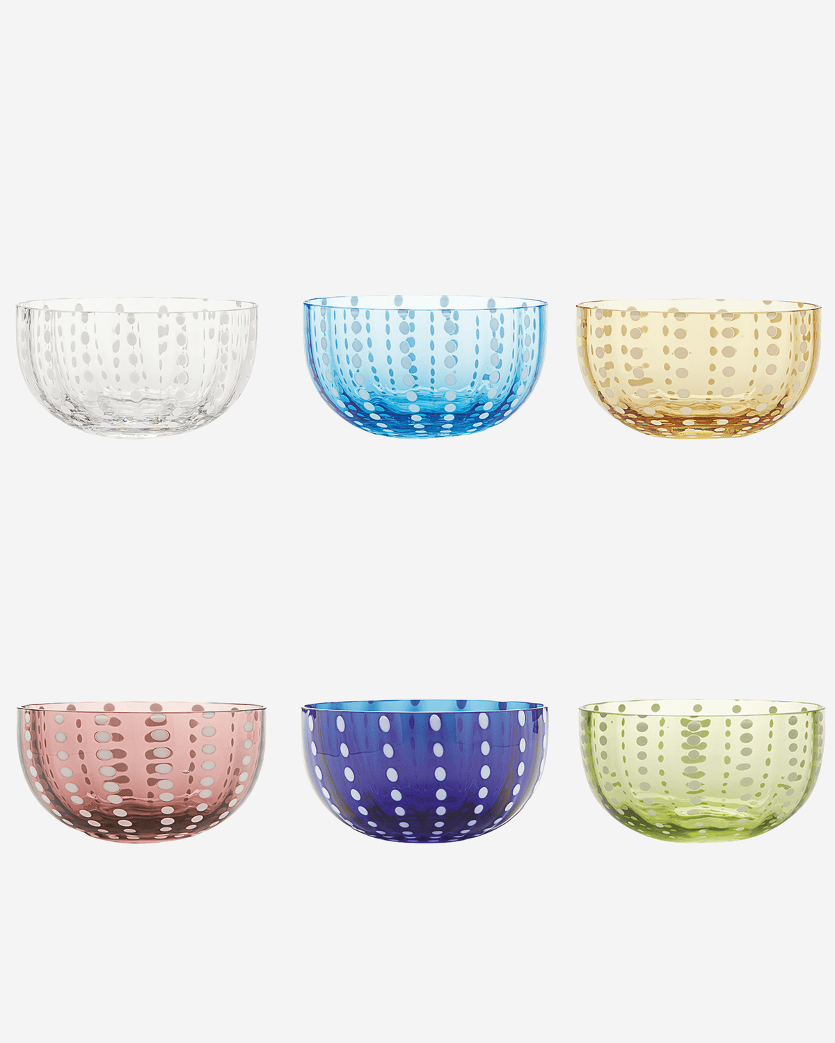 Perle Bowl Assorted Color Set 6