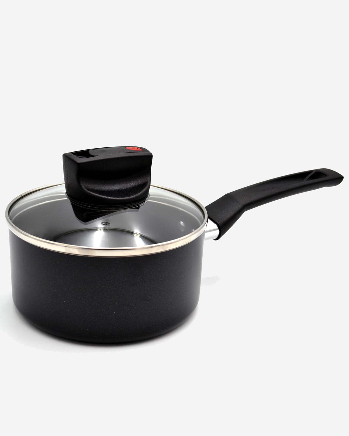 Prestige Safecook Saucepan 16cm Black Glass Lid