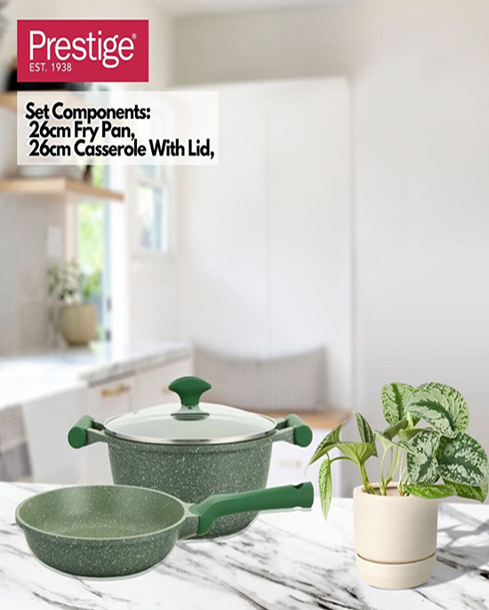 طقم جرانيت برستيج 9 قطع وردي