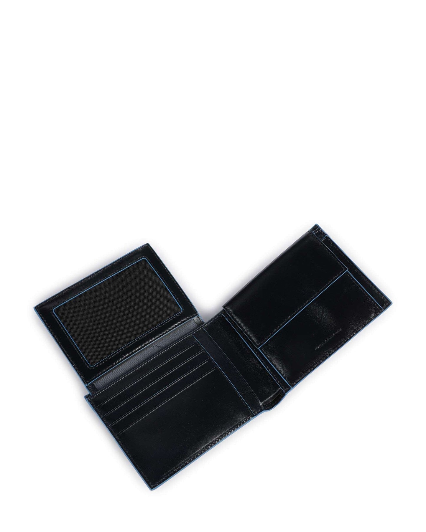 Piquadro Blue Square محفظة جلدية للحماية من تحديد الهوية بموجات الراديو، أزرق