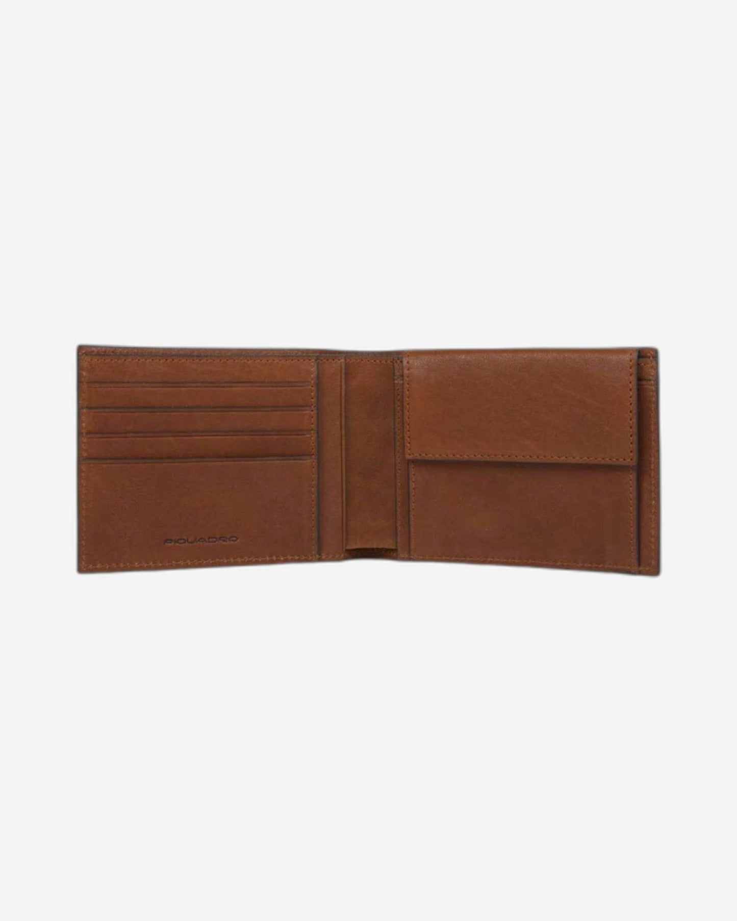 محفظة رجالية Piquadro Black Square مع جيب للعملات المعدنية وميزة RFID