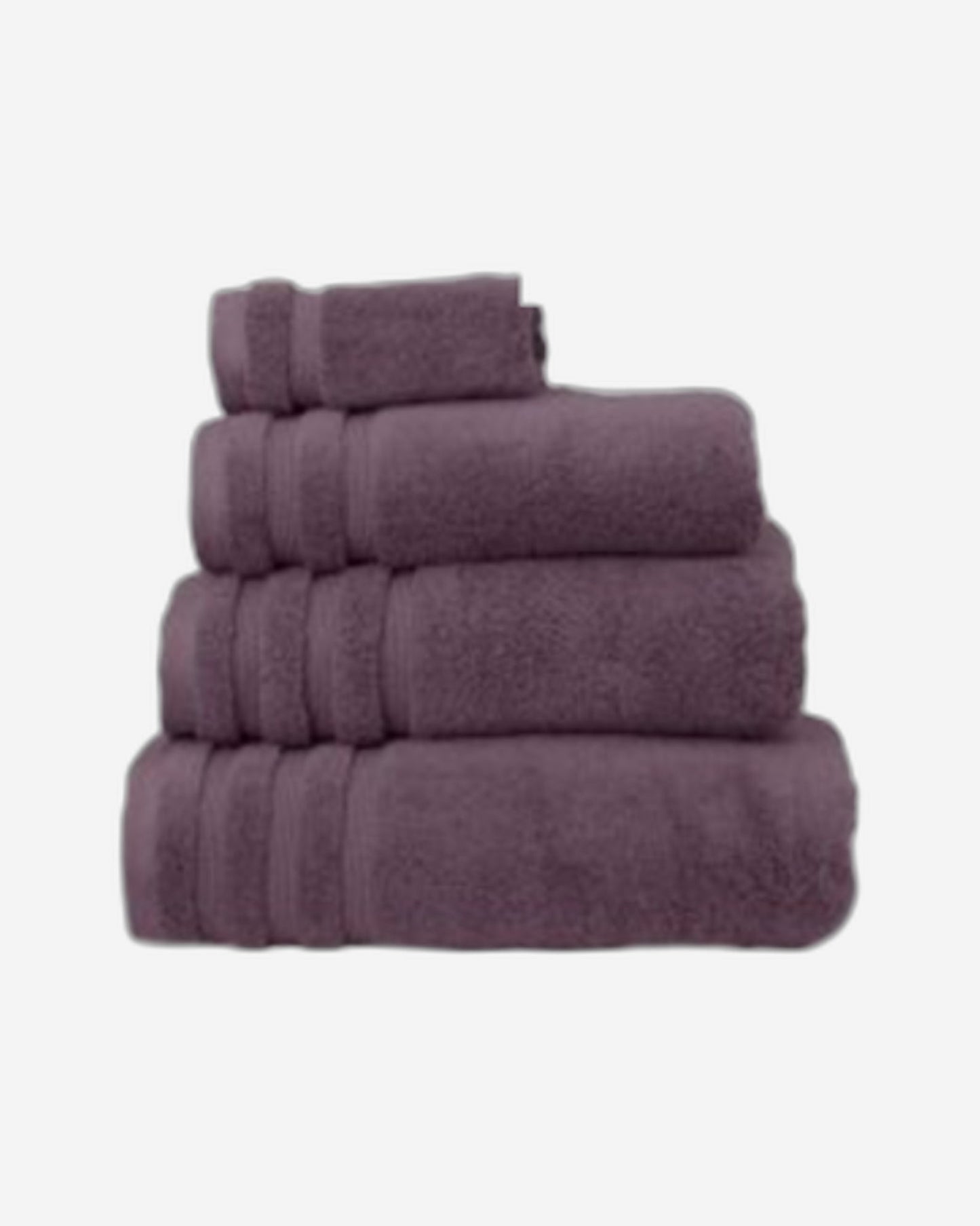 مجموعة مناشف الحمام "Zero Twist" من Linen Obsession باللون البنفسجي