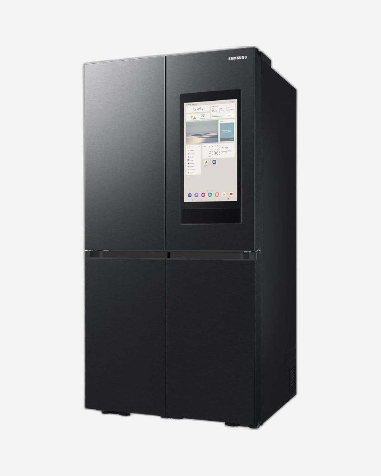 ثلاجة سامسونج، سعة إجمالية ٨٠٩ لترات / صافية ٧٠٢ لتر، بتصميم على شكل حرف T، مزودة بباب فرنسي، وشاشة فاميلي هب ٢١.٥ بوصة (إصدار الإمارات العربية المتحدة)، وتبريد شامل - RF71DG9H0EB1AE (بدون منقي مياه ميلانو)