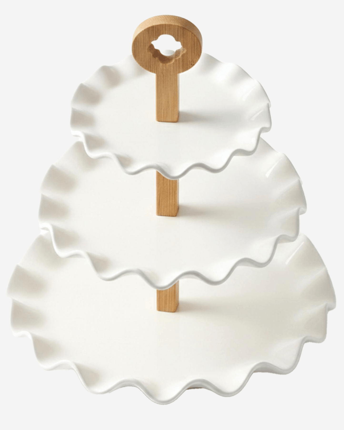 Shallow 3-Tier Porcelain Cake Stand