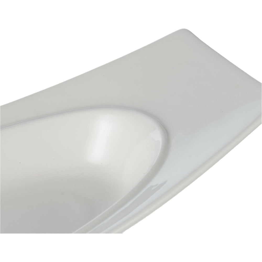 طبق تقديم سيراميك ضحل، أبيض، 39.5 سم (15.5 بوصة) - طبق تقديم أنيق ومتين لأي مناسبة