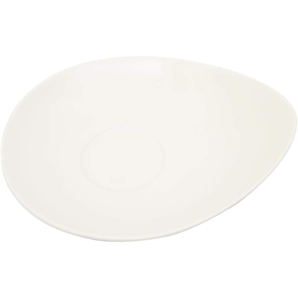 طقم فناجين شاي وصحن من الخزف العظمي الضحل، أبيض، 200 مل، 12 قطعة - فناجين شاي أنيقة مع صحون لحفلات الشاي والاستخدام اليومي