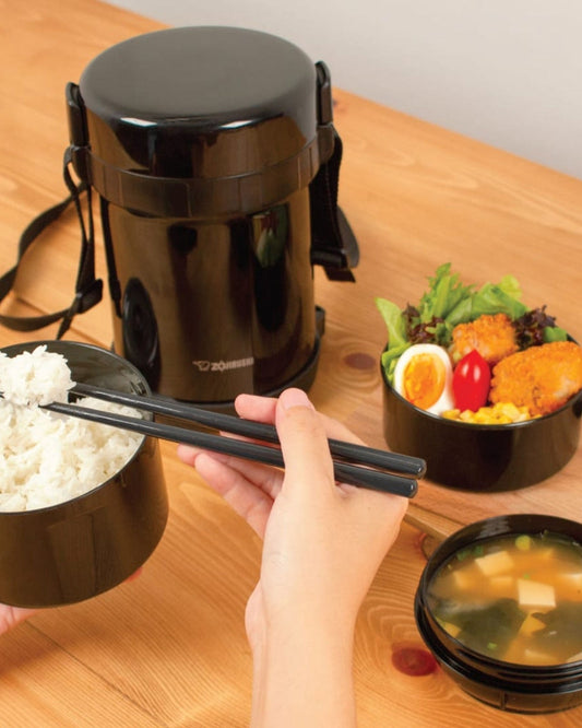 علبة غداء زوجيروشي سوداء سعة 1.27 لتر