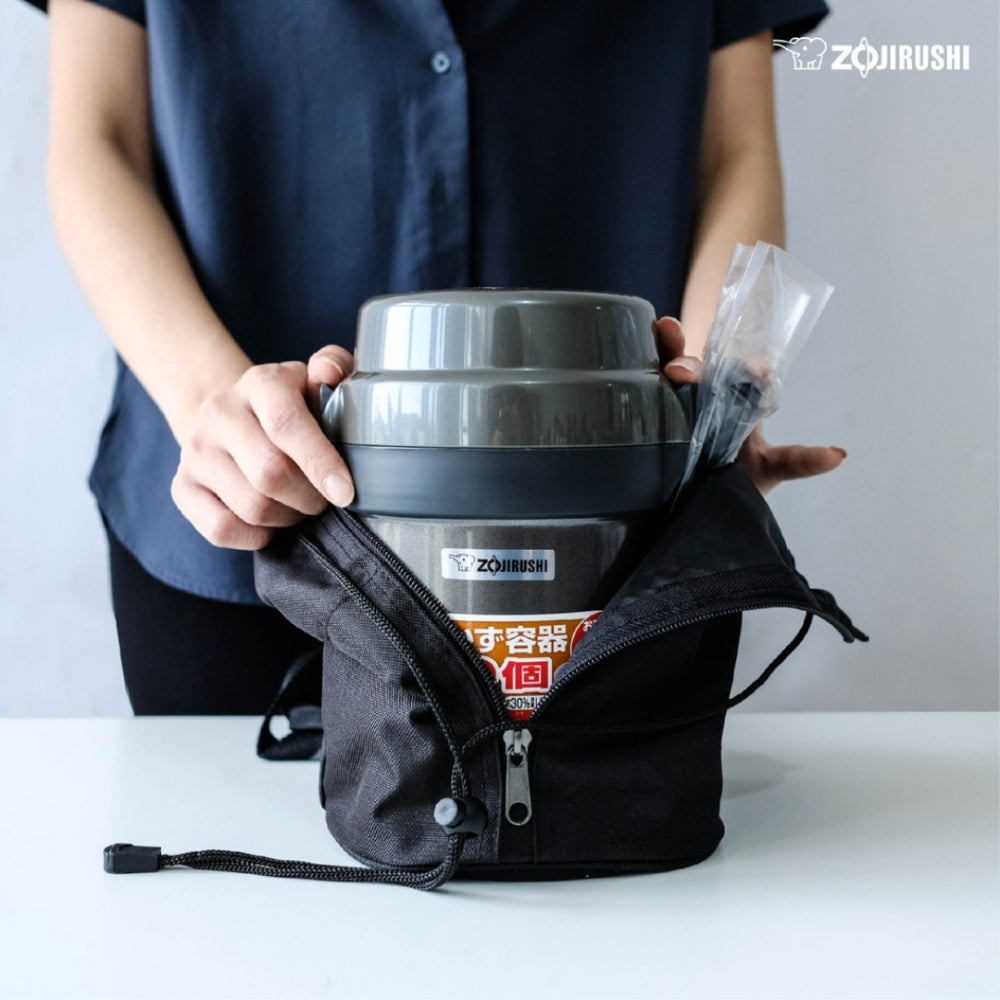 مرطبان غداء زوجيروشي سعة 1.23 لتر مع لون باجون المعدني.