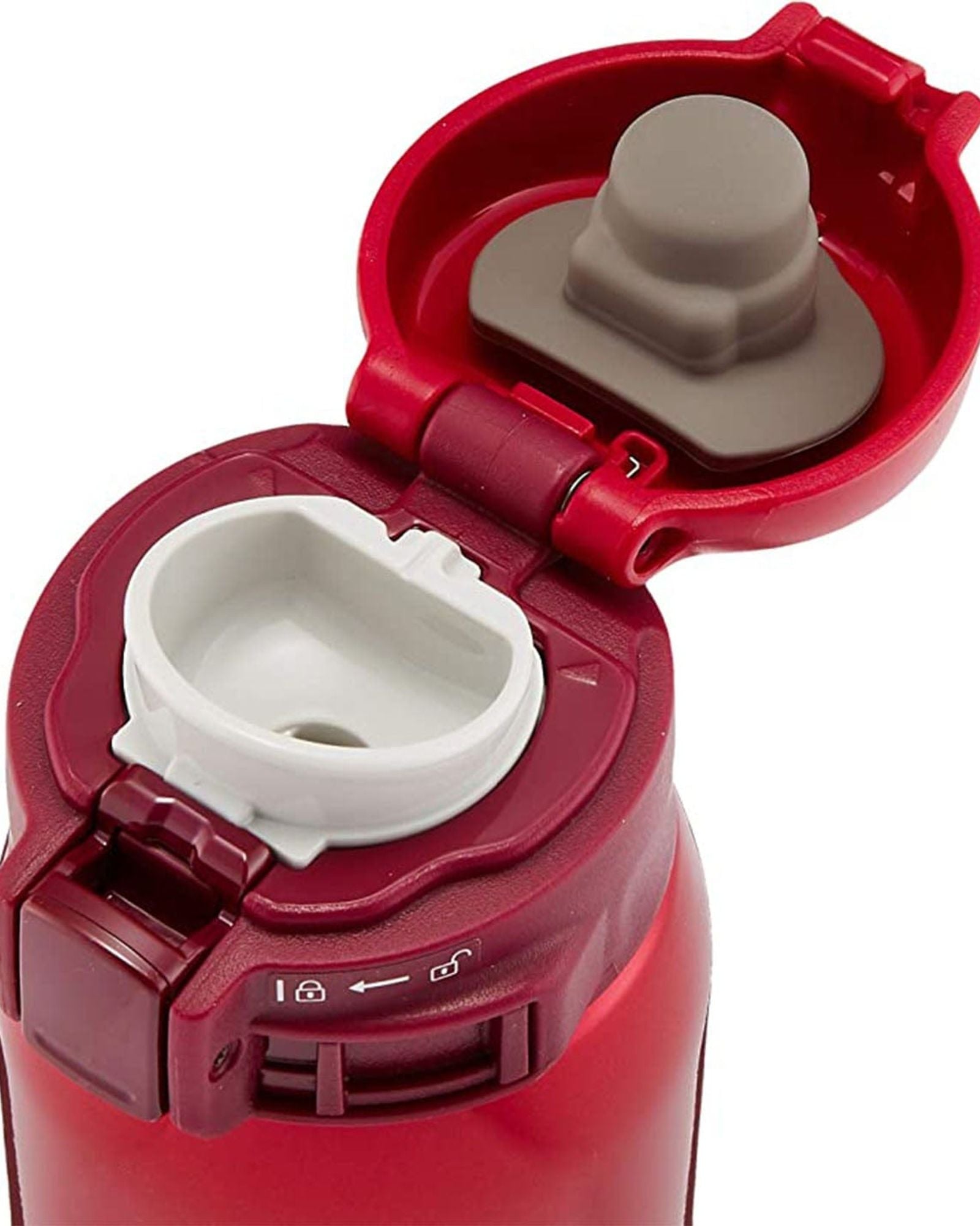 كوب زوجيروشي المعزول بالفراغ من الفولاذ المقاوم للصدأ، سعة ١٢ أونصة، أحمر قرمزي