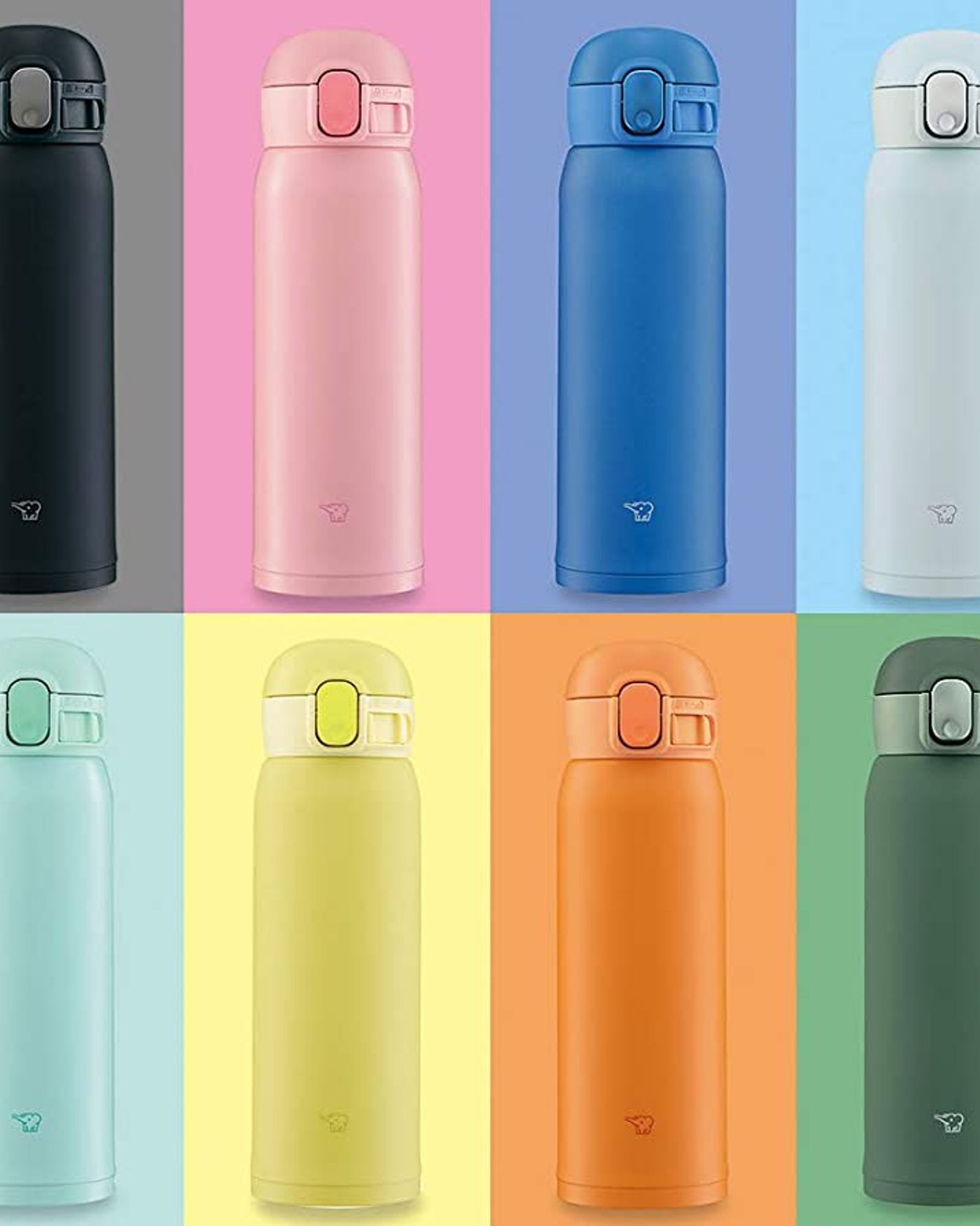 زجاجة مفرغة من الفولاذ المقاوم للصدأ من زويجروشي، سعة 0.48 لتر - أسود