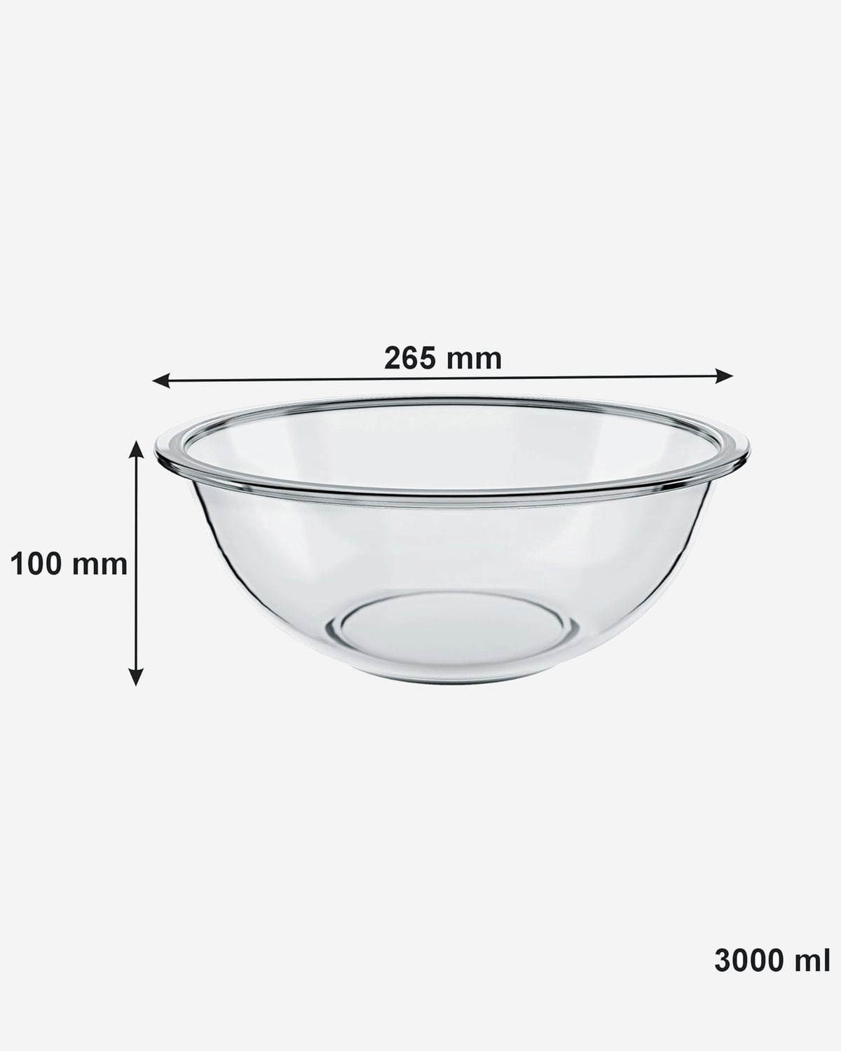Marinex Heat-Resistant Glass Bowl Plus, 3L