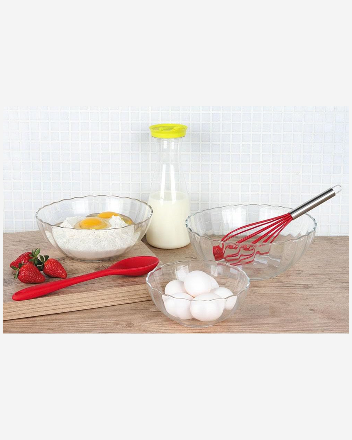 Marinex Glass Bowl Bella, Heat-Resistant, 2L