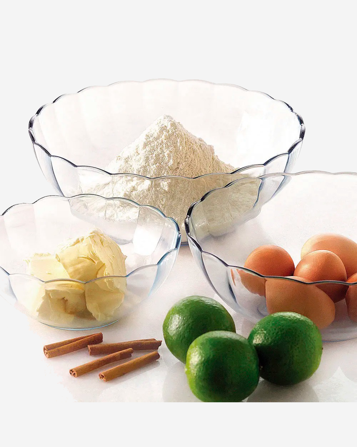 Marinex Glass Bowl Bella, Heat-Resistant, 3.1L