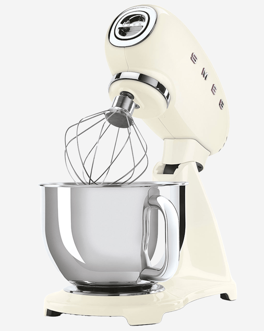 خلاط كهربائي من SMEG بوعاء من الستانلس ستيل، لون كريمي