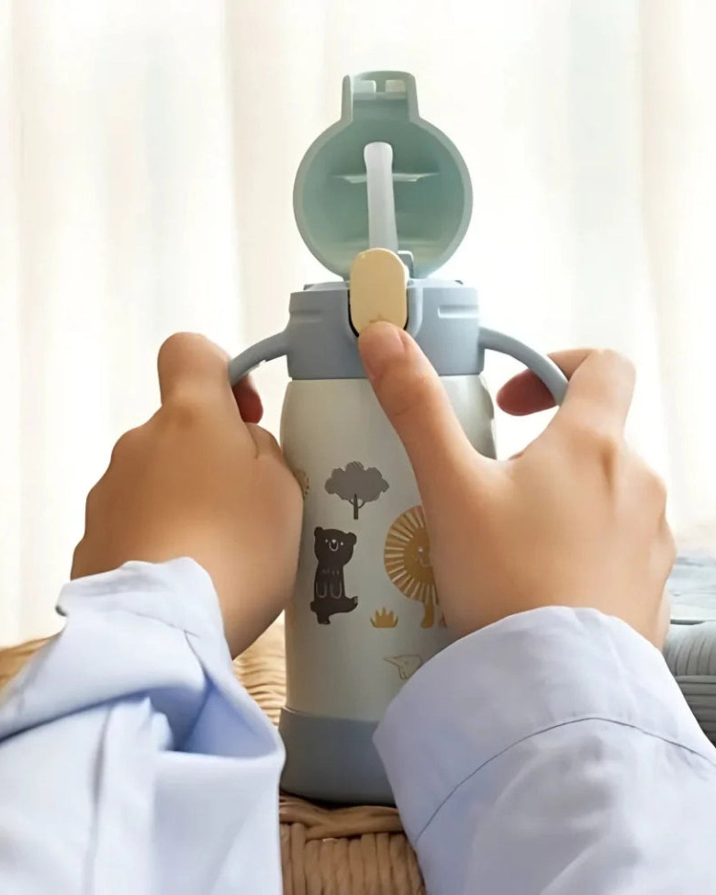 زجاجة زوجيروشي مفرغة من الهواء سعة 0.32 لتر، لون أزرق