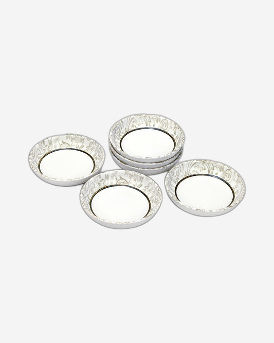 وعاء تقديم دائري من السيراميك إيديسا إيلانا، مقاس 13 سم، أبيض (مجموعة من 6 قطع)