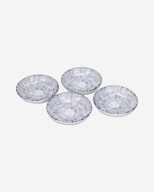 وعاء تقديم سيراميك دائري من إيديسا أستين، مقاس 13 سم، متعدد الألوان (مجموعة من 4 قطع)