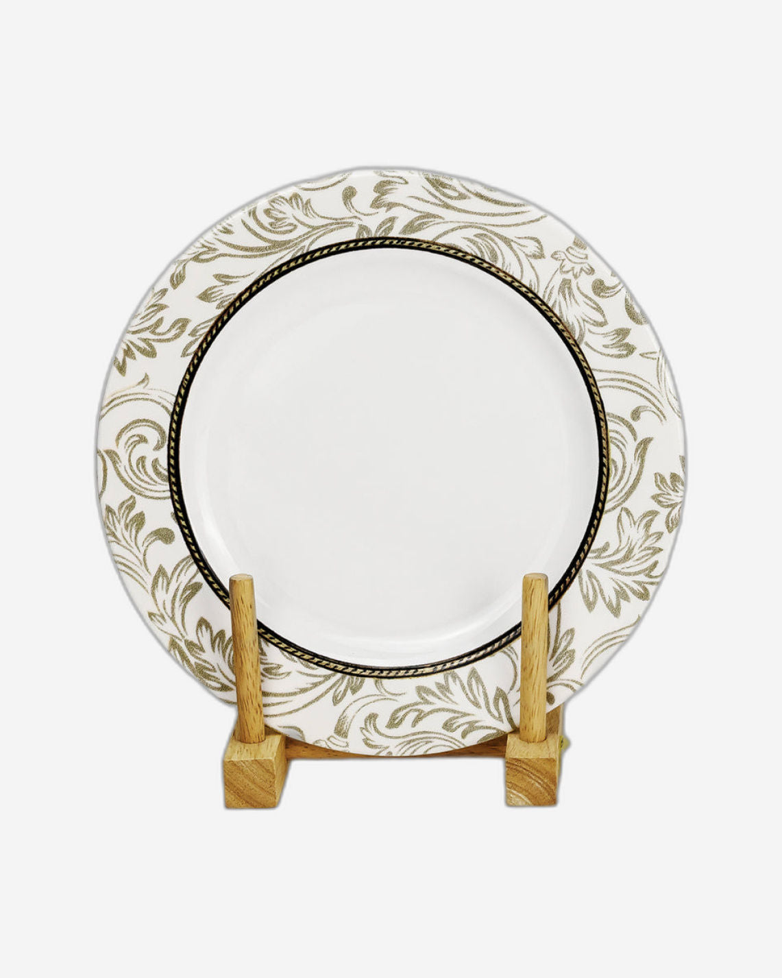 طبق حلوى دائري من السيراميك إيلانا من إيديسا، مقاس 20 سم، أبيض (مجموعة من قطعة واحدة)