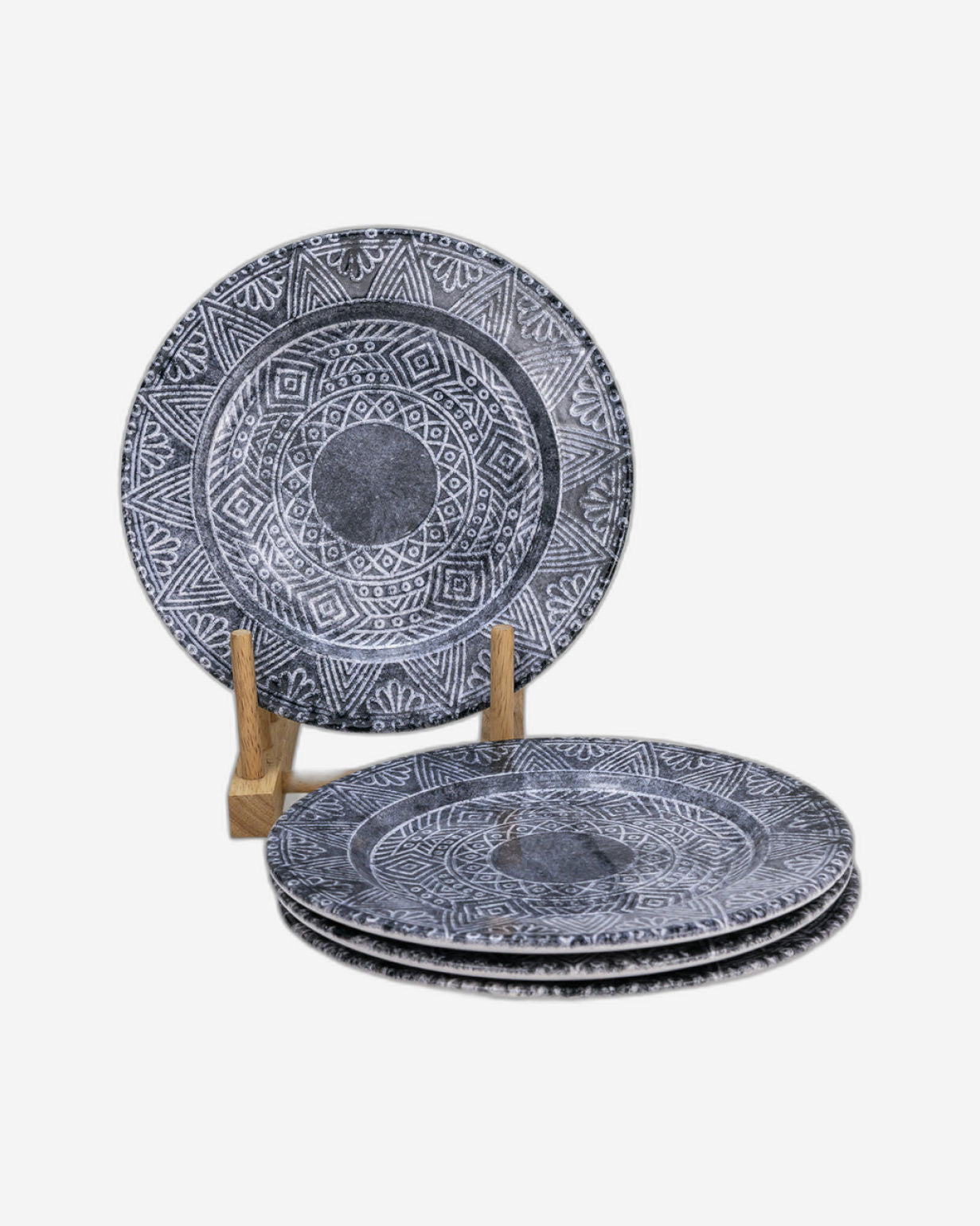 طبق حلوى سيراميك جينكو من إيديسا، مقاس 20 سم، متعدد الألوان (مجموعة من 4 قطع)