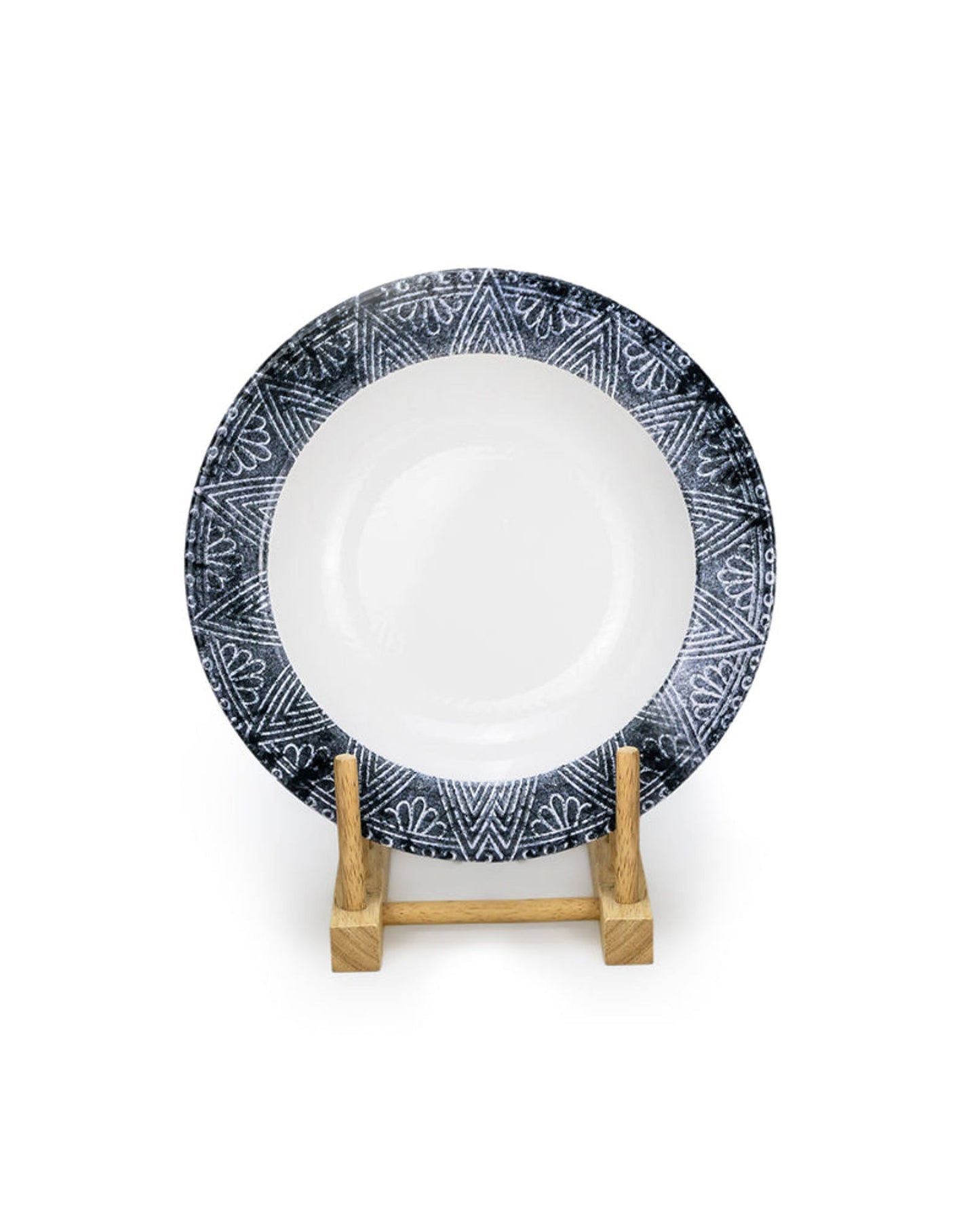 طبق حساء دائري من سيراميك جينكو من إيديسا، مقاس 22 سم، أبيض (مجموعة من قطعة واحدة)