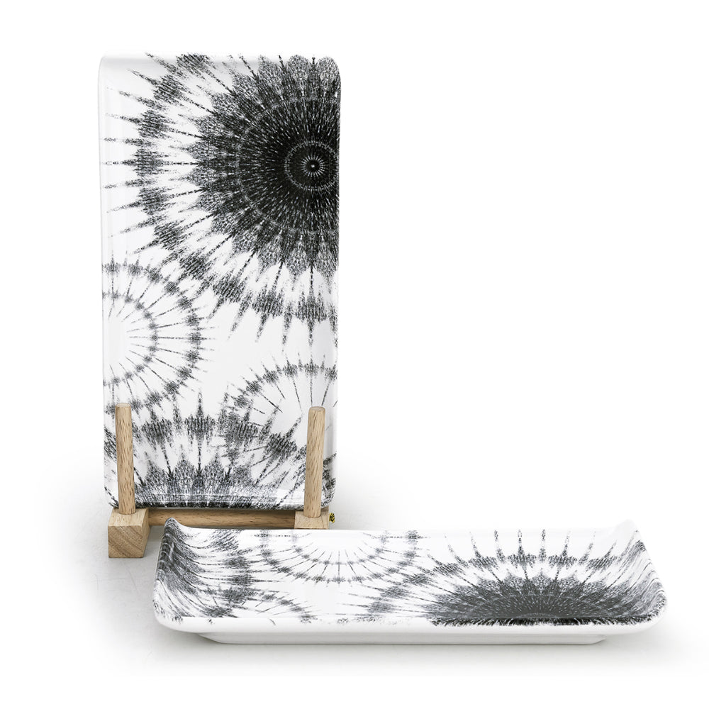 طبق تقديم مستطيل سيراميكي من إيديسا كوزمو (متعدد الألوان، ١٢.٥ × ٢٤ سم، مجموعة من ٦ قطع)