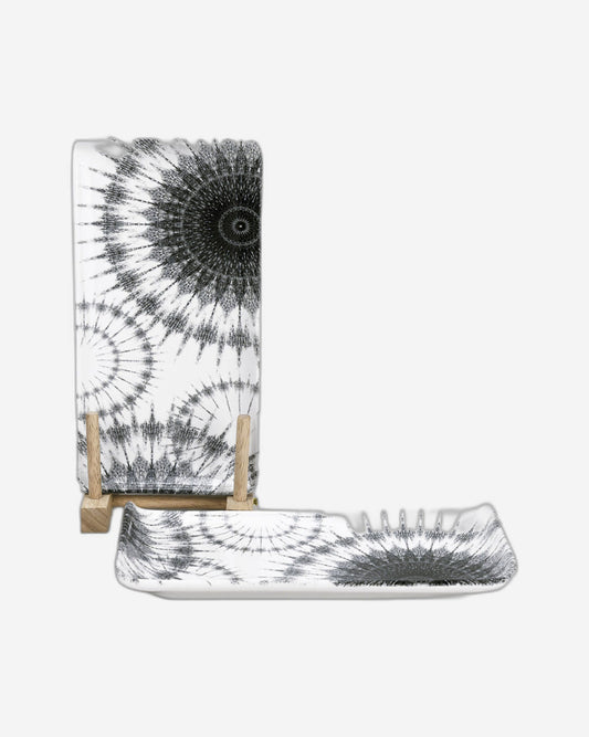 طبق تقديم مستطيل سيراميكي من إيديسا كوزمو (متعدد الألوان، ١٢.٥ × ٢٤ سم، مجموعة من ٦ قطع)