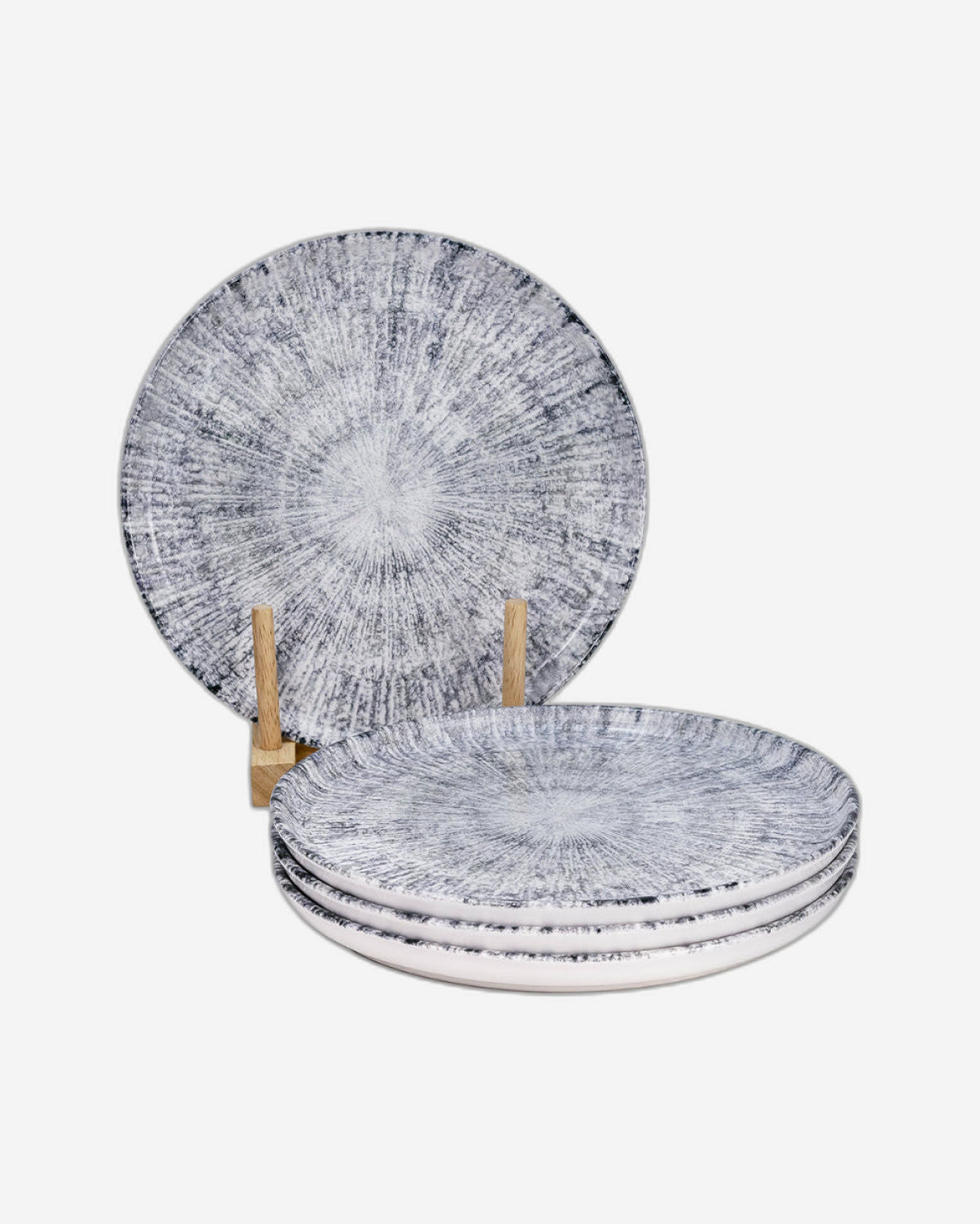 طبق حلوى سيراميك فاخر من إيديسا أستين، مقاس ٢٠ سم، متعدد الألوان (مجموعة من ٤ قطع)