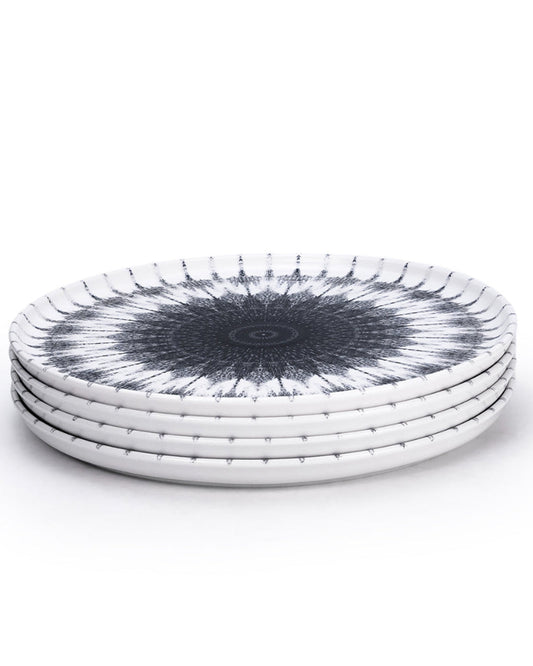 طبق عشاء سيراميك كوزمو من إيديسا، مقاس 26.5 سم، متعدد الألوان (مجموعة من 4 قطع)