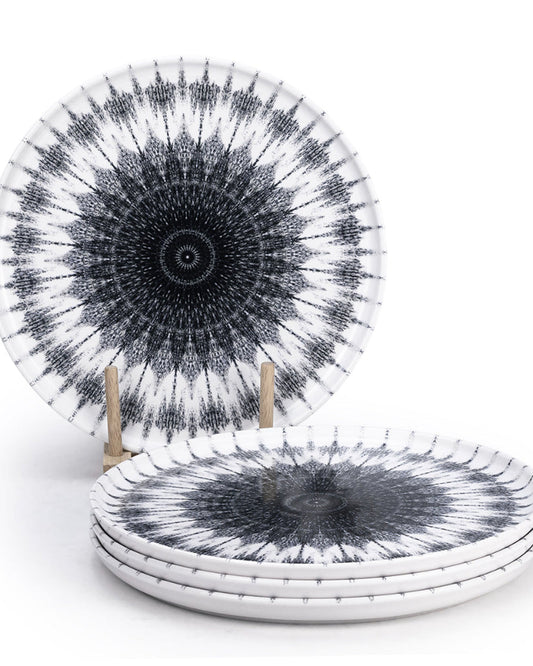 طبق عشاء سيراميك كوزمو من إيديسا، مقاس 26.5 سم، متعدد الألوان (مجموعة من 4 قطع)