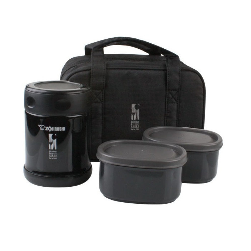 STAINLESS STEEL VACUUM FOOD JAR, 0.35L, BLACK