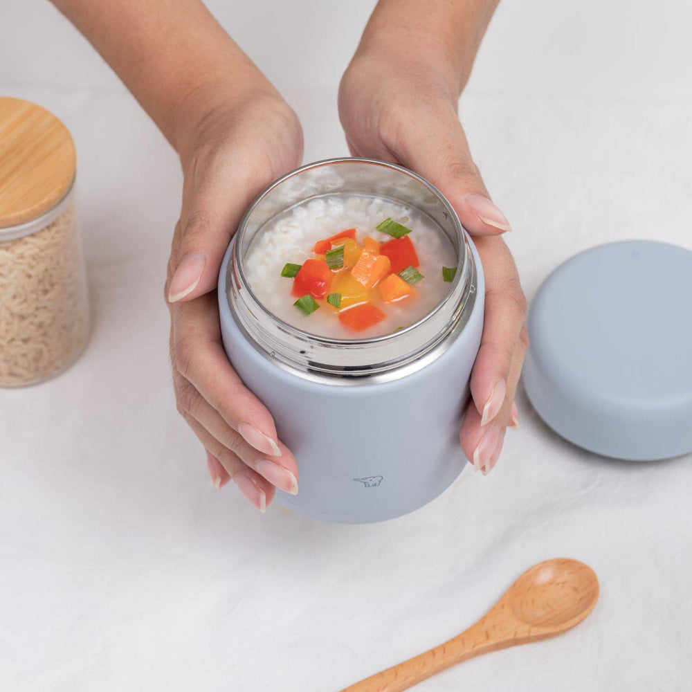 مرطبان حساء مفرّغ من الهواء من Zojirushi S/S، لون رمادي فاتح 0.75 (Hl)