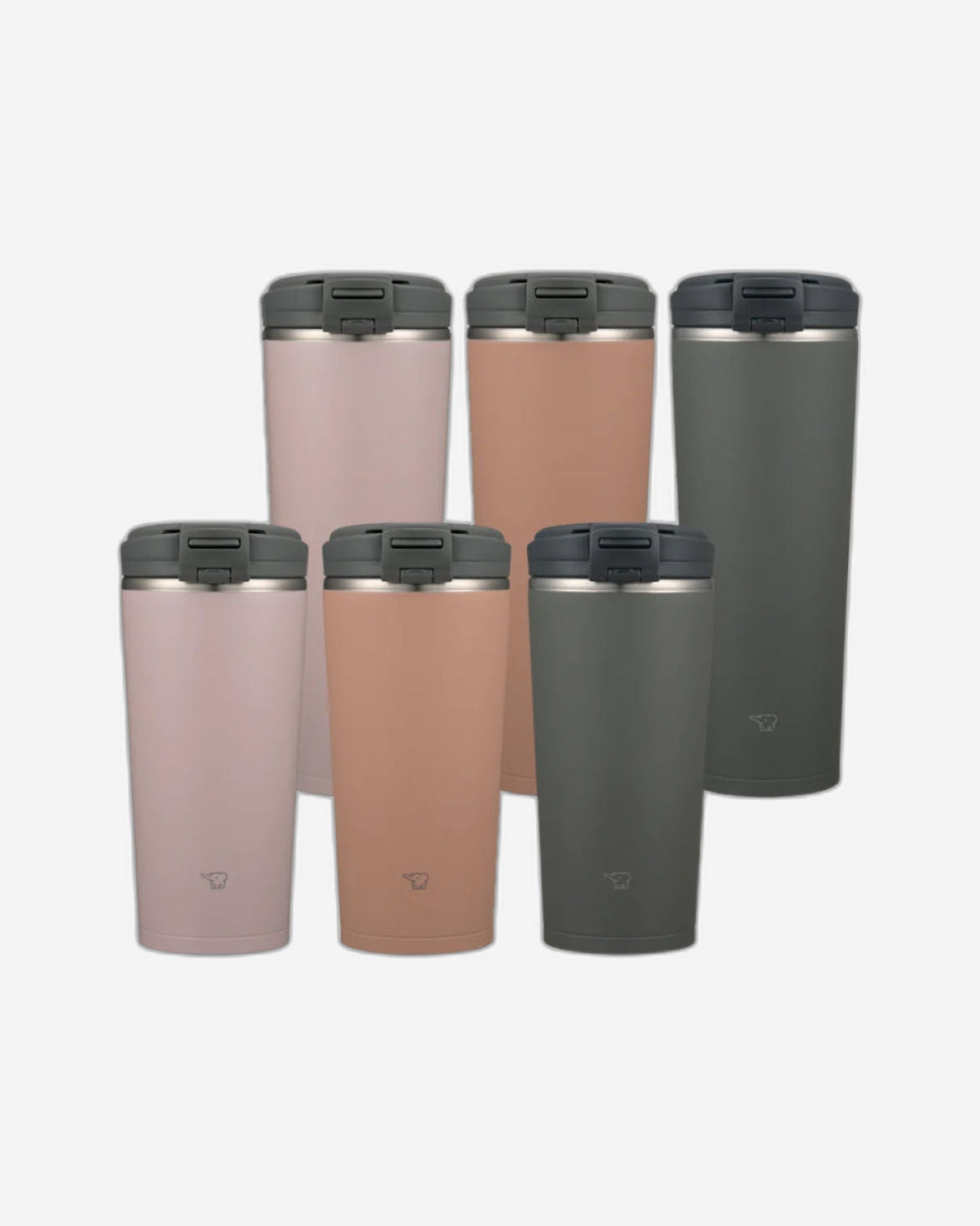 كوب زوجيروشي معزول بتفريغ الهواء، سعة 0.40 لتر، لون بيج قرفة