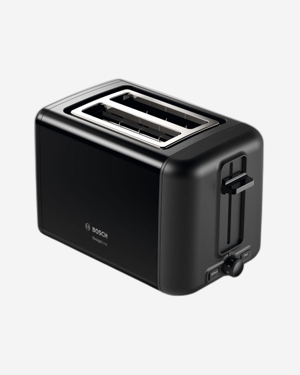 Bosch DesignLine Stainless Steel Toaster, Two Slice - Black, TAT3P423GB