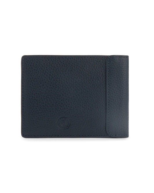 Cross Pebble Leather 8Cc Classic Fold Wallet - Navy Blue