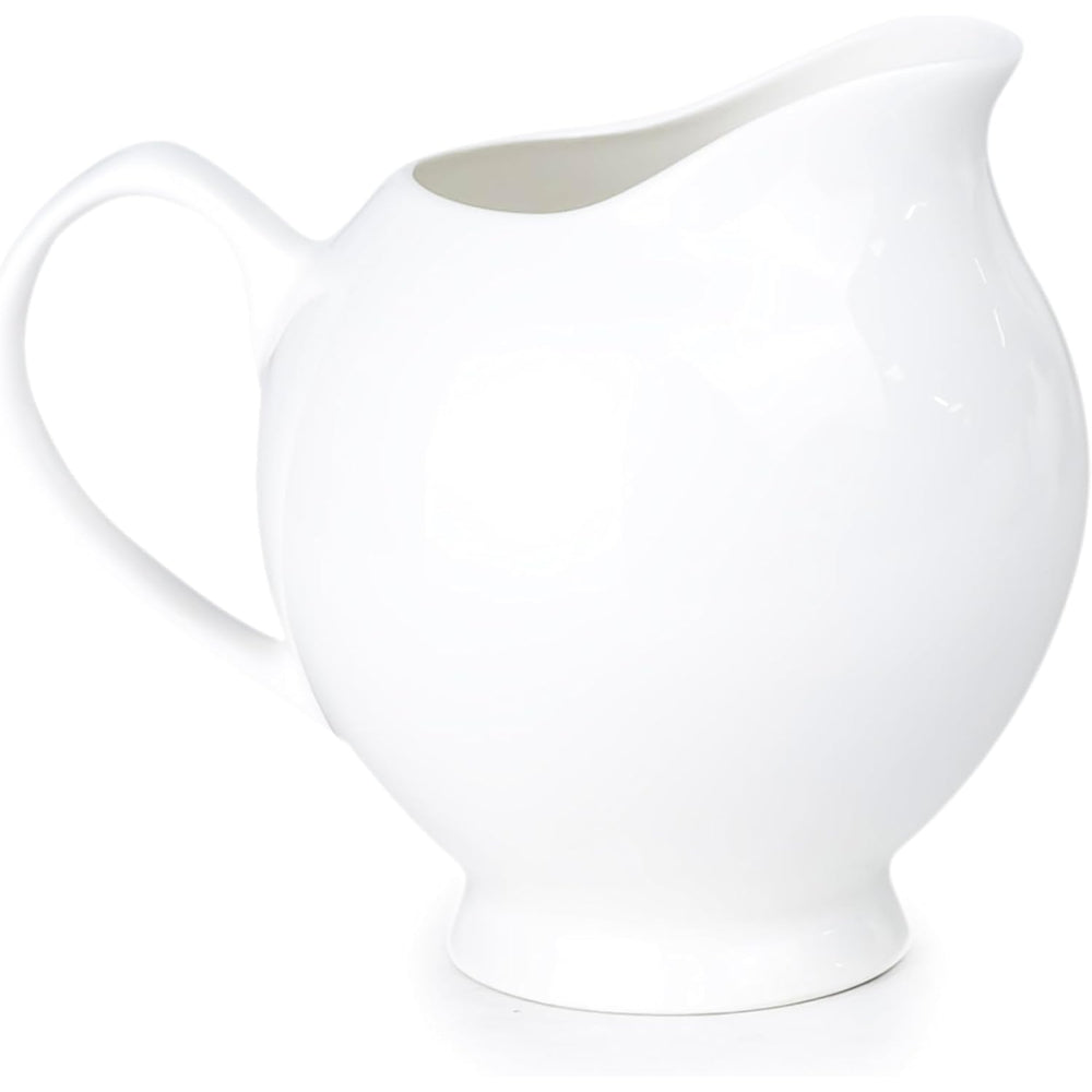 طقم عشاء من الخزف الصيني العظمي (47 قطعة) من كويزين آرت، طقم عشاء أبيض لـ 8 أشخاص | أطباق عشاء، أطباق حلوى، أكواب شاي، أطباق، أوعية، وعاء سلطة، طبق بيضاوي، إبريق شاي، وعاء سكر، كريمة، هزازات ملح وفلفل