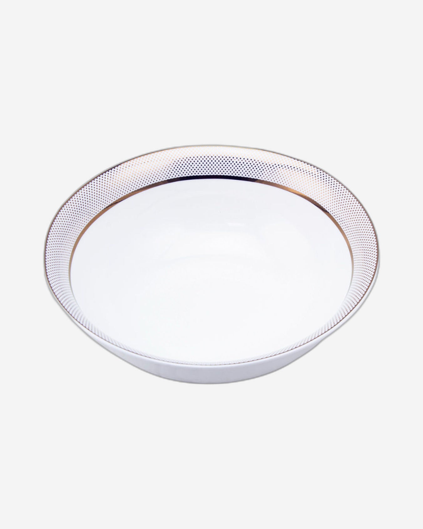 وعاء بورسلين ضحل مقاس 23 سم، وعاء تقديم أبيض أنيق للحساء والسلطة والحلوى والمزيد