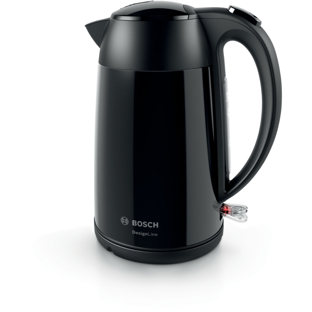 Bosch DesignLine Stainless Steel Cordless Kettle, 1.7 Litres, 3000W - Black, TWK3P423GB