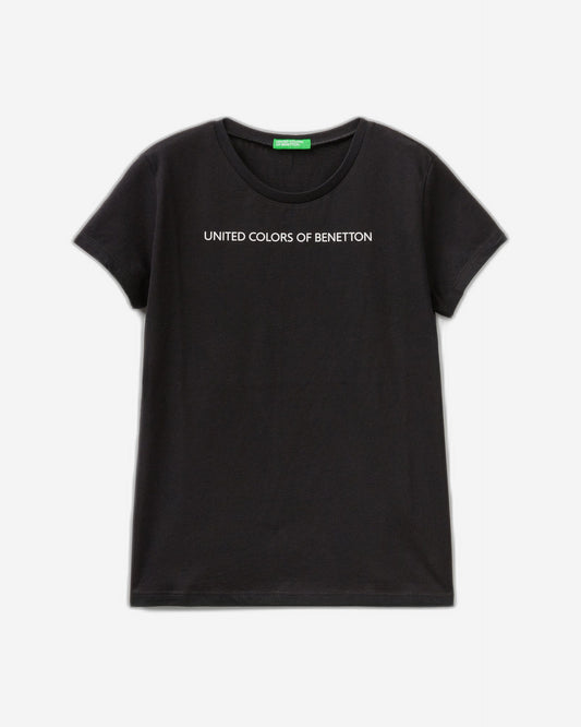 تي شيرت قطني 100% مع شعار