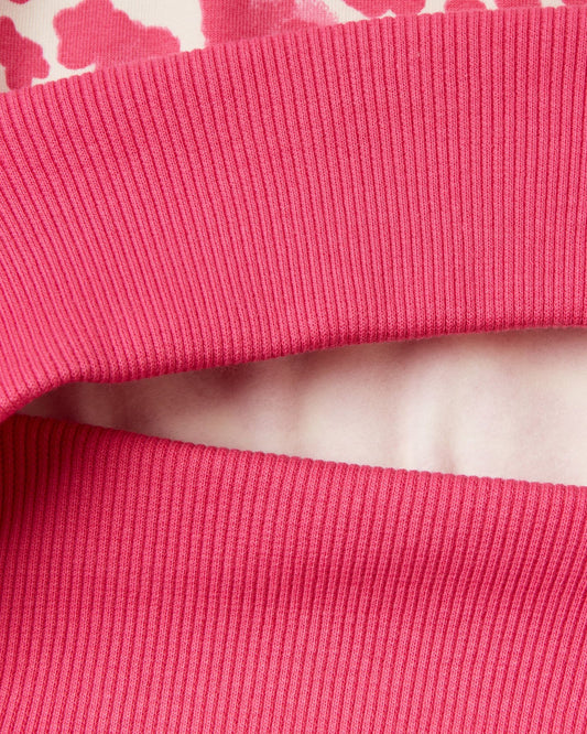 سويت شيرت بطبعة حيوانية من مزيج القطن المطاطي