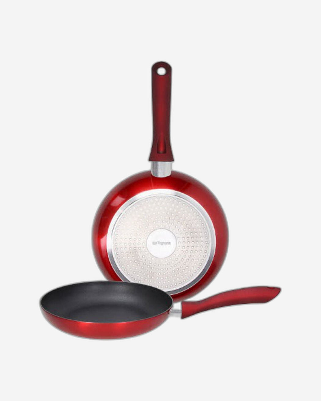 طقم أواني طهي وزجاجات صديقة للبيئة من توجنانا باللون الأحمر اللامع - 3 قطع