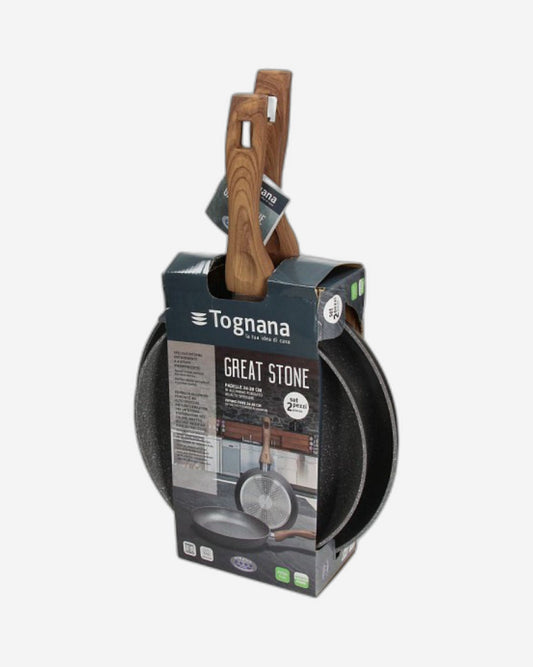 طقم مقلاة جرانيت توجنانا جرانكوتشينا - قطعتان (24 سم و28 سم)