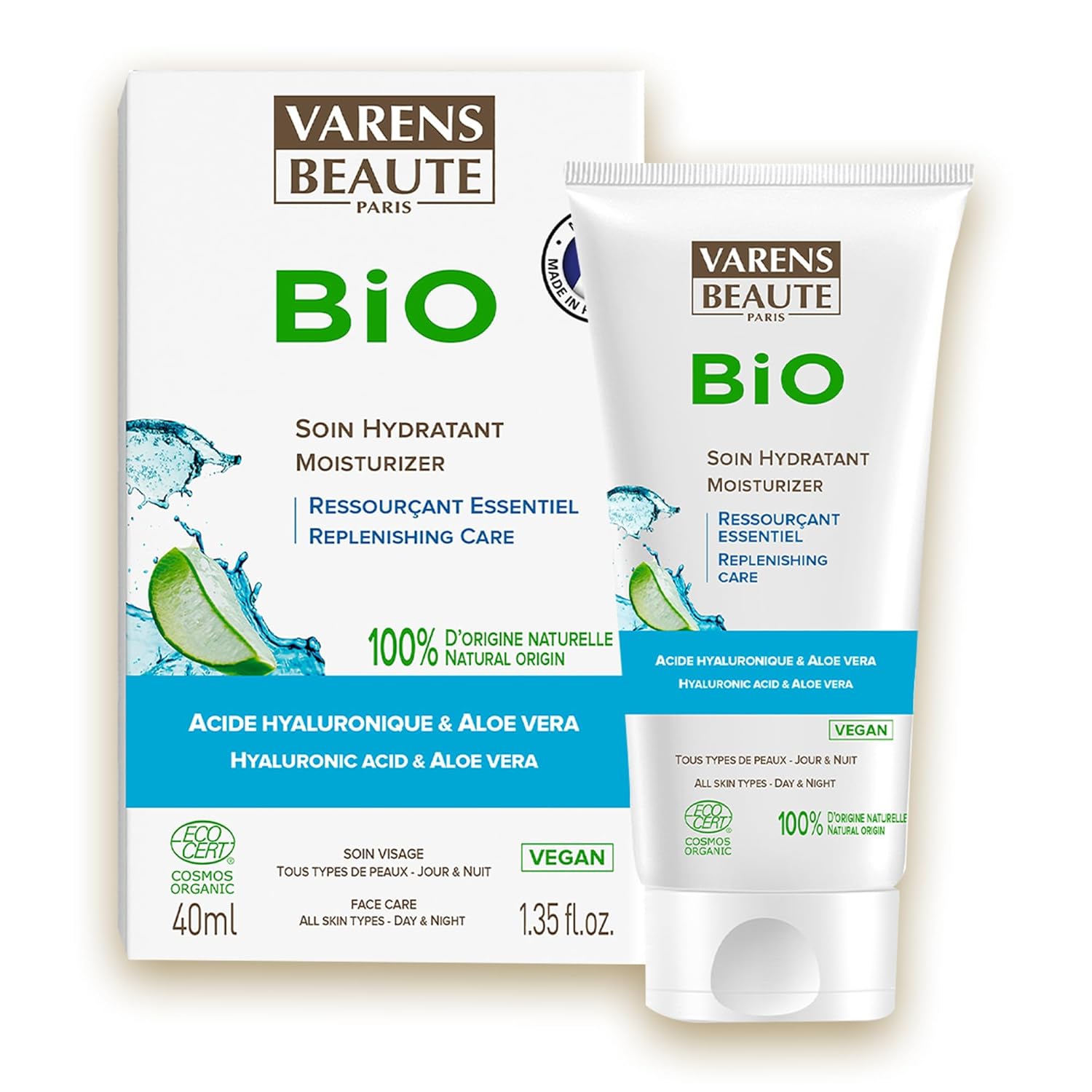 BIO SOIN HYDRATANT / MOISTURIZER - HYALURONIC ACID & ALOE VERA - 40 ML PROMO