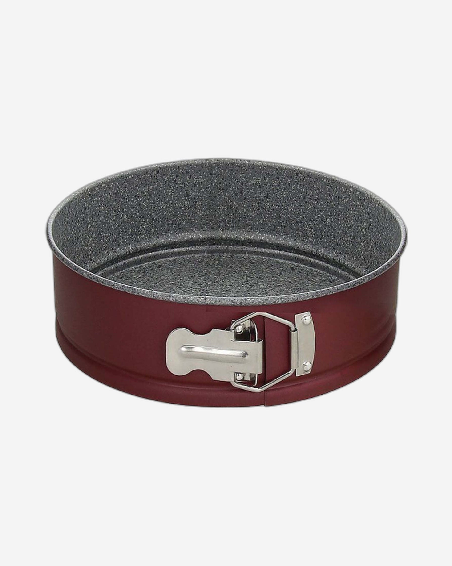 قالب توغنانا بورسلين (قالب كيك زنبركي، دائري، سطح مستوٍ، رمادي، أحمر، فولاذ كربوني، إيطاليا)