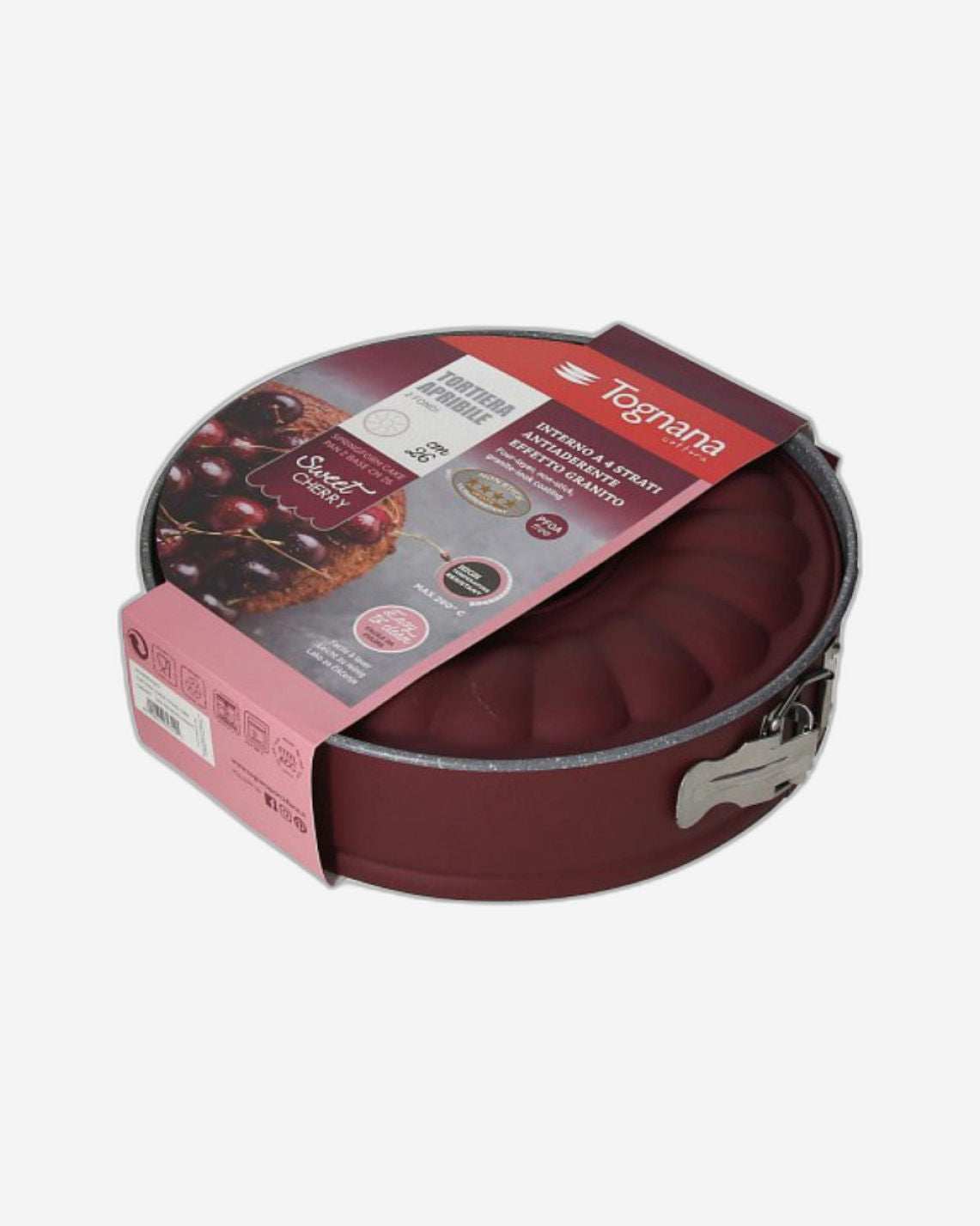 قالب توجنانا سبي فورم 28 سم، قاعدتان بلون الكرز الحلو