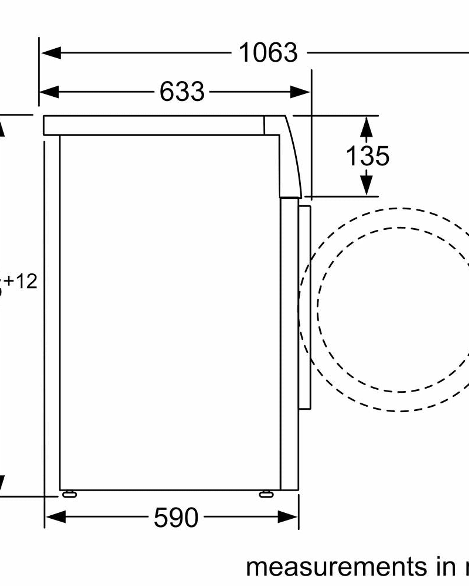 غسالة بوش سلسلة 4 تحميل أمامي مستقلة سعة 8 كجم
